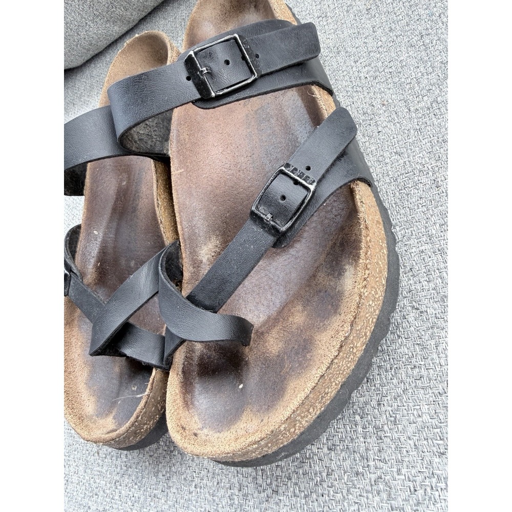 Birkenstock Mayari Black Birko-Flor Sandals EU 39 US Women 8 8.5 Comfort - Picture 6 of 14